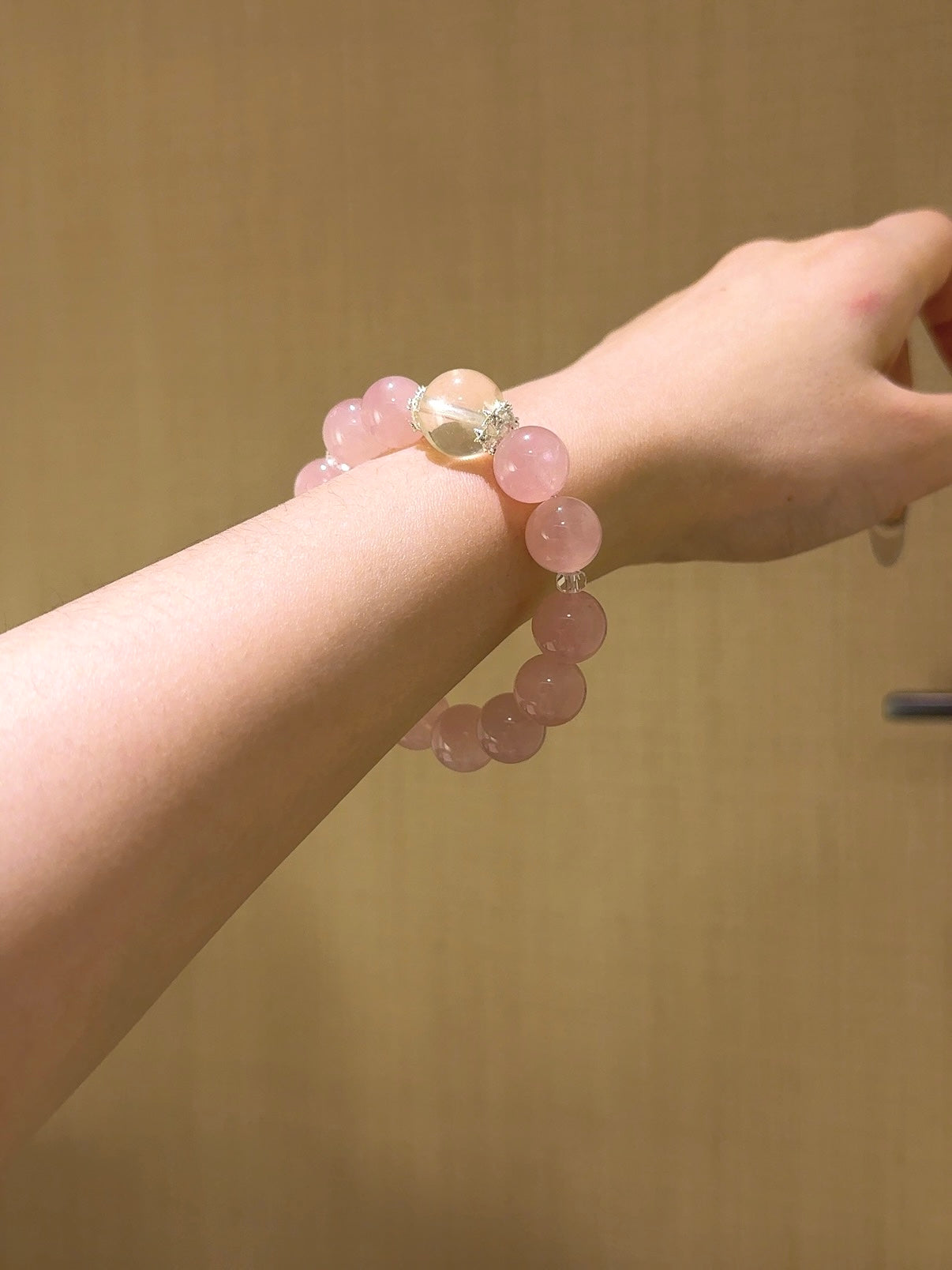 ▫️▪️ Pink crystal citrine bracelet